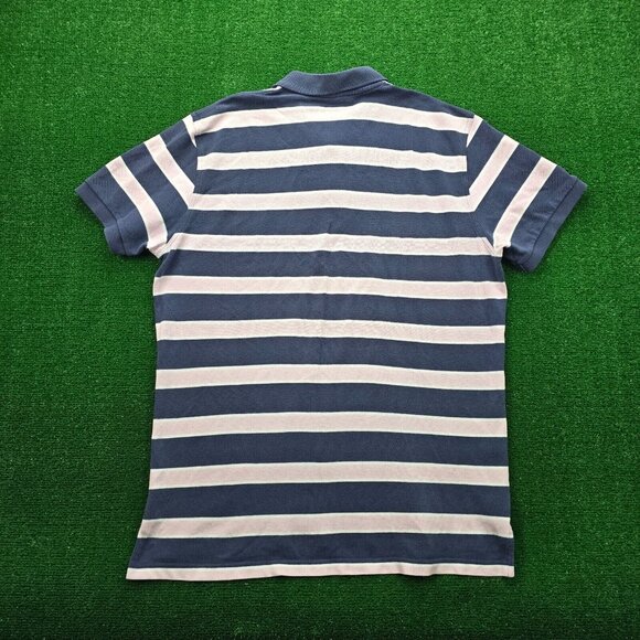 Brooks Brothers Polo Shirt Mens 2XL Blue Striped Short Sleeve Slim Fit Preppy - Picture 6 of 6